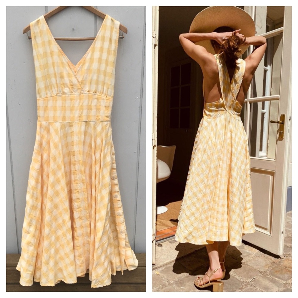 Maria de la Orden Gingham Dress